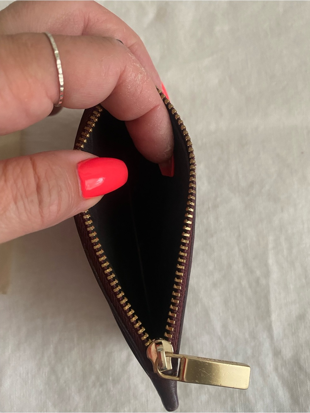 Poppy Barley Zip It Cardholder - Aubergine - Picture 5 of 5